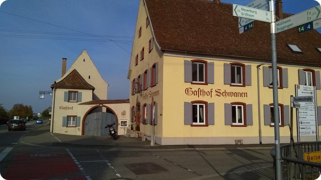 Am Tagesendziel angekommen: Gasthof Schwanen, Seefelden
